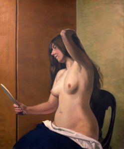 Akt se zrcadlem od Félix Vallotton