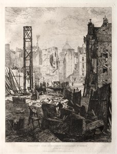 Demolice na chodníku Boulevard St. Germain od Félix Vallotton