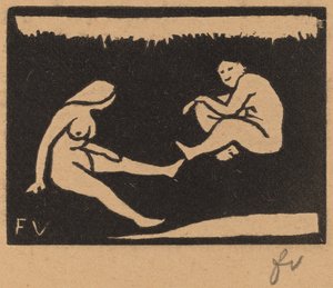 Dva sedící koupající se od Félix Vallotton