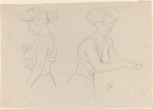Dvě studie oblékání ženy od Félix Vallotton