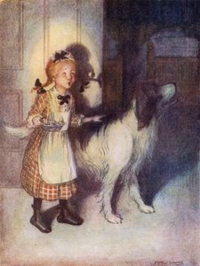 Eliza se dívá, zda děti spí (barevná litografie) od Flora White
