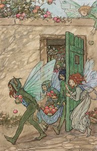 Ilustrace k Elfin Song (tužka, hnědá tuš a akvarel)