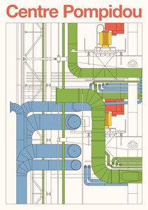 Centre Pompidou, 2023 (digitální) od Florent Bodart