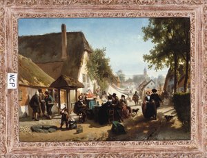 Oběd v hostinci, 1886 od Florent Nicolas Crabeels