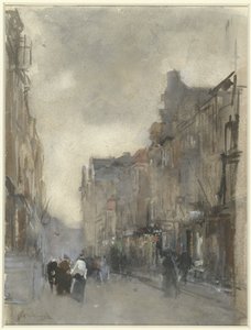 Pohled na ulici v Haagu od Floris Arntzenius (signed by artist)