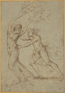 Apollo a Daphne od Follower of Giulio Romano