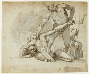 Prokletí v pekle od Follower of John Hamilton Mortimer