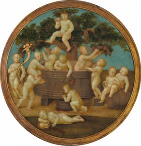 Putti s lisem na víno od Follower of Raphael