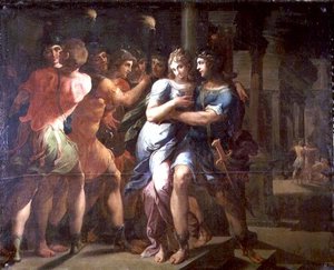 Únos Charicla (olej na plátně) od Fontainebleau School