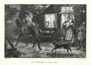 Poutník (rytina) od Ford Madox (after) Brown