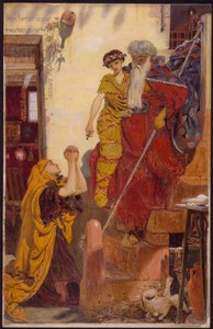 Elijah a syn vdovy od Ford Madox Brown