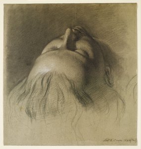 Parisin spánek - Studie pro hlavu Parisiny od Ford Madox Brown