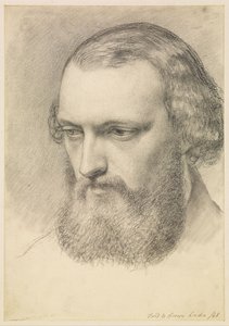 Portrét: Studie hlavy Daniela Caseyho (pohled ze tří čtvrtin) od Ford Madox Brown