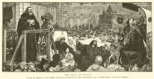 Soud s Wyclifem od Ford Madox Brown