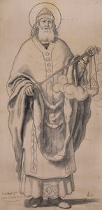 Zachariah, karikatura pro barevné sklo v Knaresborough, 1872 od Ford Madox Brown
