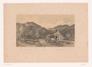 Dřevorubci v Černém lese Část Černého lesa / Im Schwarzwald / Paisage del Monte Negro (Sur de Alemania) (název na objektu) Postavy v krajině (název série)