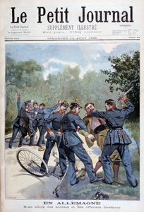 Rvačka mezi německými vojáky a bavorskými důstojníky, Německo, 1898 od Fortuné Méaulle