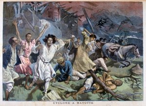 Cyklon v Mayotte, 1898. od Fortuné Méaulle