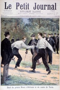 Duel mezi princem Henrim dOrleans a Comte de Turin, 1897 od Fortuné Méaulle