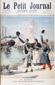 Sbohem!!, francouzští vojáci na cestě na Madagaskar, 1895 od Fortuné Méaulle