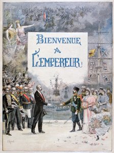 Nicholas II Ruska a Félix Faure, prezident Francouzské republiky, 1896 od Fortuné Méaulle