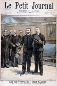 Přeživší z města Saint Nazaire, velitel Jagueneau a kapitán Nicolai, 1897 od Fortuné Méaulle