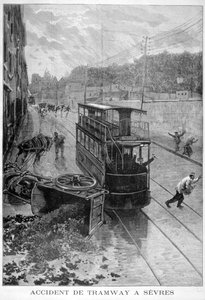 Tramvajová nehoda, Sevres, Paříž, 1897 od Fortuné Méaulle