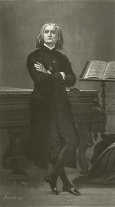 Franz Liszt (rytina) od Fortune Joseph Seraphin Layraud