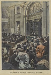 Recepce na Academie Francaise v Paříži od Fortune Louis Meaulle
