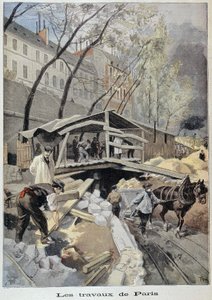Staveniště v Paříži – v „“Le petit journal”” ze 14.5.1899 od Fortune Louis Meaulle