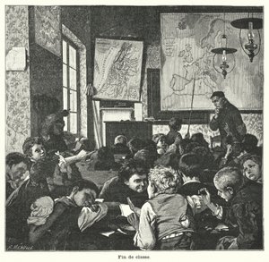 Konec třídy (rytina) od Fortune Louis Meaulle