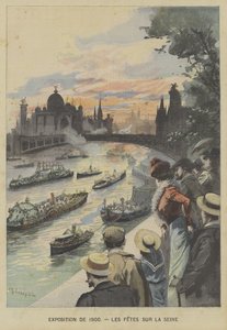 Plovoucí karneval na řece Seině během výstavy Universelle v roce 1900 v Paříži