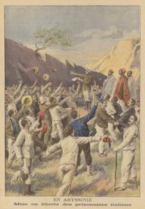 Osvobození italských zajatců v Etiopii od Fortune Louis Meaulle