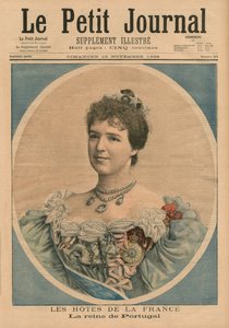 Francouzští hostitelé, královna Amelie z Portugalska (1865-1951) ilustrace přední obálky z 