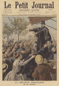 Francouzský nacionalistický politik Paul Deroulede s projevem od Fortune Louis Meaulle