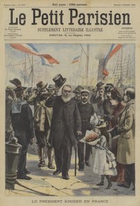 Paul Kruger, bývalý prezident Transvaalu, přijíždějící do Francie