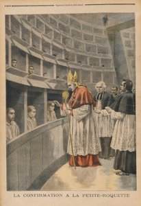Konfirmace náboženství ve vězení La Petite Roquette, z Le Petit Journal, 1. listopadu 1896 od Fortune Louis Meaulle