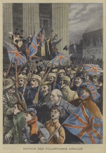 Vojáci z City of London Imperial Volunteers pochodující Londýnem při návratu z búrské války od Fortune Louis Meaulle