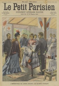 Boxerské povstání: Japonská císařovna na návštěvě zraněných Francouzů od Fortune Louis Meaulle