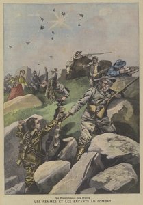 Vlastenectví Búrů: ženy a děti pomáhající v první linii