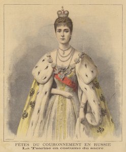 Ruská carevna Alexandra v korunovačním rouchu