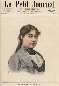 Srbská královna Natalija (1859-1941) z „Le Petit Journal“, 6. června 1891