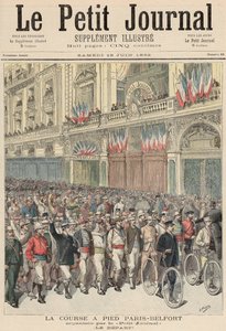 Začátek silničního závodu z Paříže do Belfortu, z „Le Petit Journal“, 18. června 1892 od Fortune Louis Meaulle and Henri Meyer