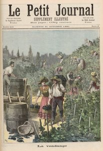Sklizeň vína, z „Le Petit Journal“, 31. října 1891
