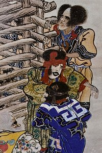 Velcí vůdci Ainu osmnáctého století: Itokoi a Šiniči z Akkeši, Čosama z Uraašibetsu a Šonko z Nošappu, zejména ilustrace. od Fosco Maraini