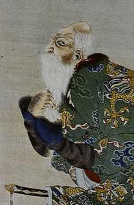 Velcí vůdci Ainu osmnáctého století: Itokoi a Šiniči z Akkeši, Čosama z Uraašibetsu a Šonko z Nošappu, zejména ilustrace. od Fosco Maraini