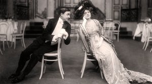 Lily Elsie a Joseph Coyne ve Veselé vdově, 1907.