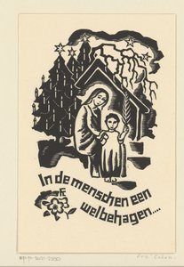 Vánoční přání pro rok 1933 od Bernarda W.M. Ottevanger od Fré Cohen