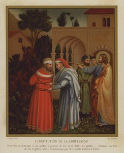 Instituce zpovědi (barevné lito) od Fra (after) Angelico