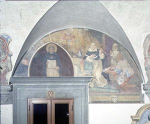 Zázračné objevení klíče od pásu sv. Antonína, luneta (freska) od Fra (c.1387 1455) Angelico